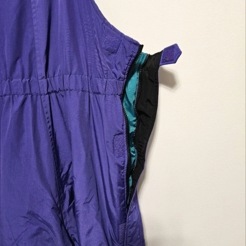 VTG L.L. Bean Kids Waterproof Overalls Thinsulate Winter Snow Zip Girls Purple L